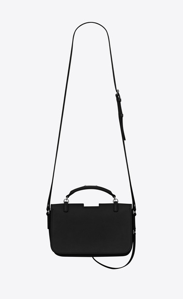 SAINT LAURENT Crossbody Woman medium charlotte messenger bag in black leather b_V4